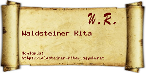 Waldsteiner Rita névjegykártya